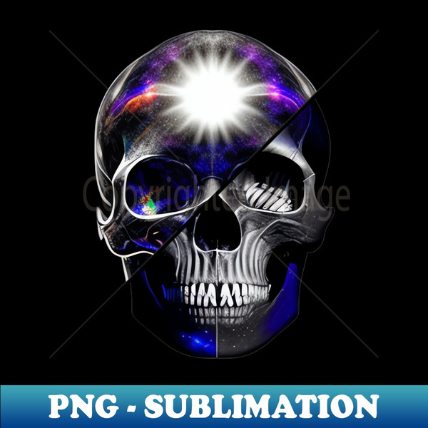 Enlightened Skull - Special Edition Sublimation PNG File - Instantly Transform Your Sublimation Projects