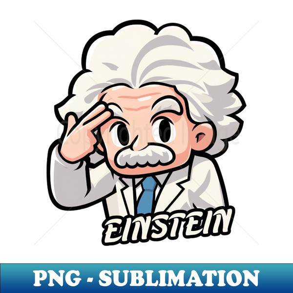 Einstein illustration - Stylish Sublimation Digital Download - Vibrant and Eye-Catching Typography