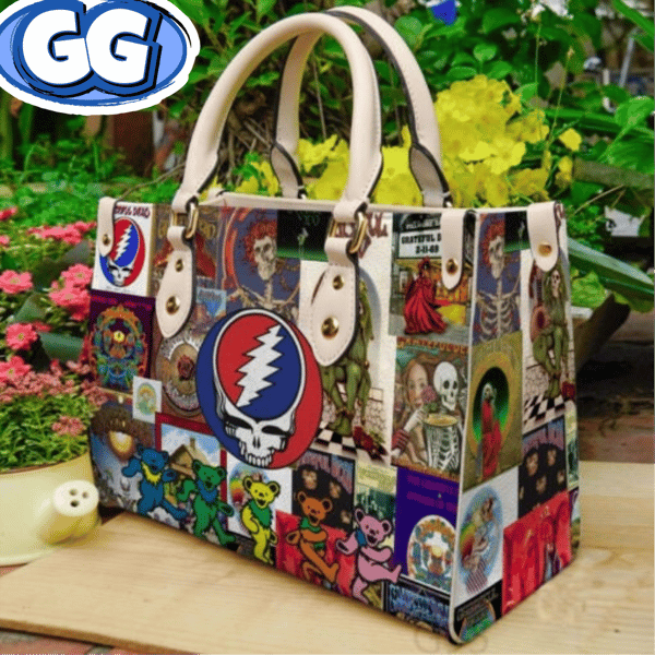 Grateful Dead HandBag,Grateful Dead leather bag, Dead and Company The Final 2023 Summer, Travel Handbag , Shopping Handbag, Concert handbag.jpg