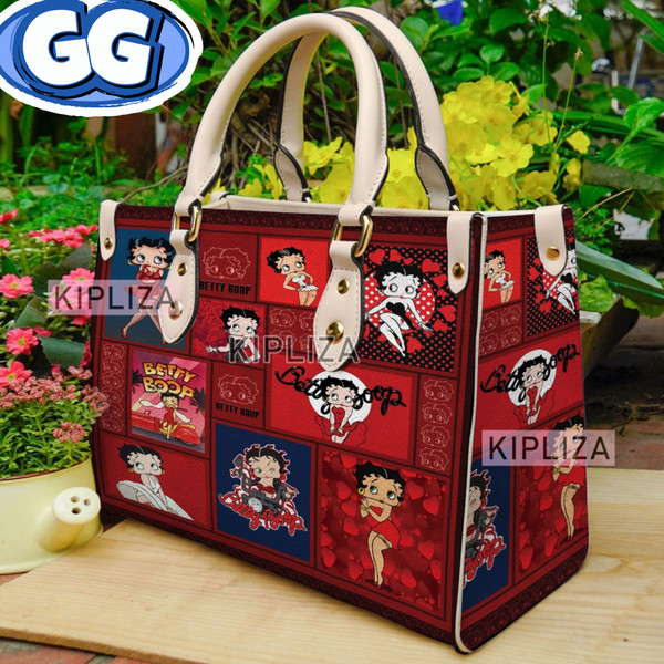 Betty Boop Handbag, Betty Boop Leather Bag, Betty Boop Shoulder Bag, Crossbody Bag, Top Handle Bag, Vintage Bag 7.jpg