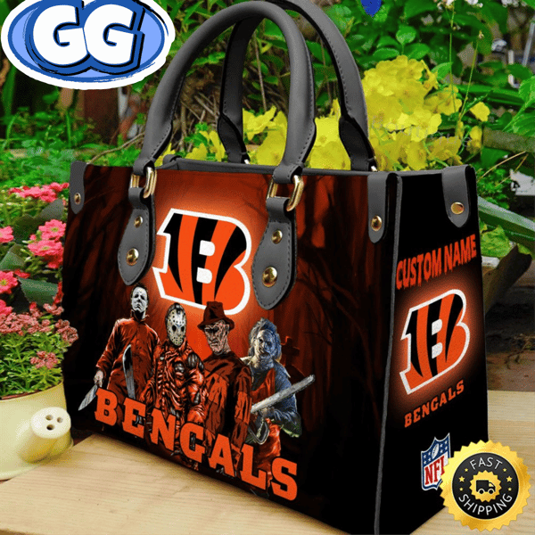 Cincinnati Bengals NFL Halloween Women Leather Hand Bag.jpg