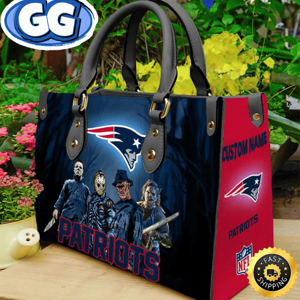 New England Patriots NFL Jack Skellington Women Leather Bag.jpg