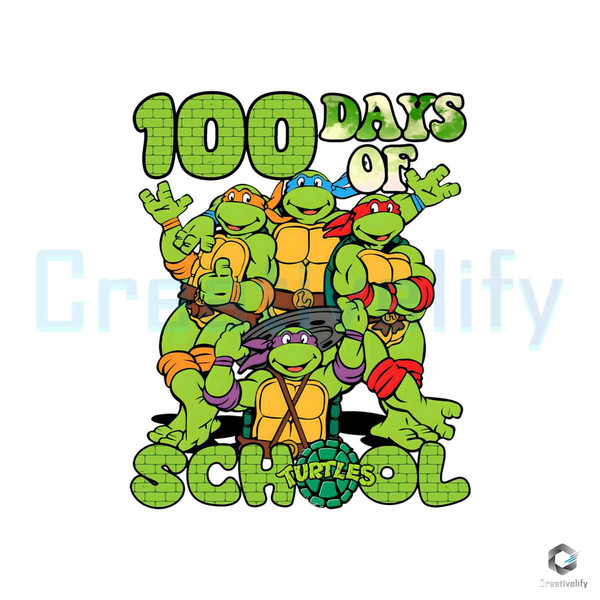100 Days Of School PNG Ninja Turtles File Download.jpg