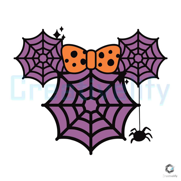 Minnie Spiderweb SVG Disney Halloween Design File.jpg