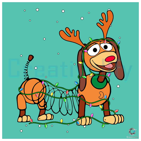 Reindeer Slinky Dog Xmas Lights SVG Disney Christmas File.jpg
