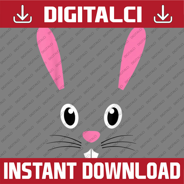 Cute Little Bunny Face Funny Easter Day Easter Day Png, Happy Easter Day Sublimation Design.jpg