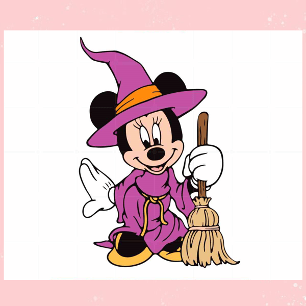 Halloween Mickey Disney Witch Magic Fly SVG Clipart Cutting Files.jpg