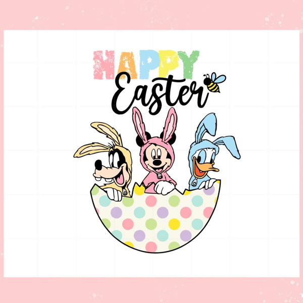 Happy Easter Mickey And Friend Easter Egg SVG Graphic Designs Files.jpg