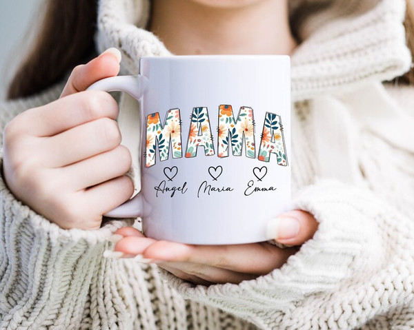 Personalized Mama Mug With Kids Names, Wildflowers Mama Mug, Custom Mama Flowers Coffee Mug, Birthday Gift For Mom, Mothers Day Gift3.jpg