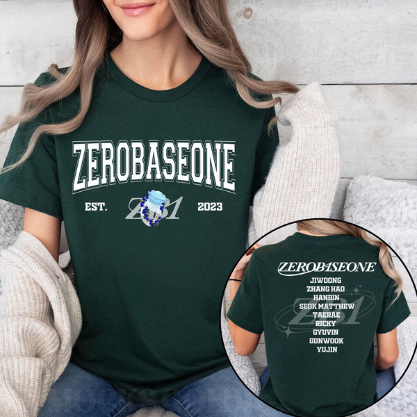 2 Sides Zerobaseone Kpop Shirt, Zerobaseone Members Lightstick Shirt, ZB1 Melting Point Album, Zerobaseone Fan Shirt, ZB1 Jiwoong Hanbin Tee.jpg