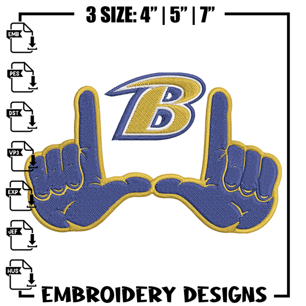 Baltimore Ravens Hand embroidery design, Ravens embroidery, NFL embroidery, sport embroidery, embroidery design..jpg