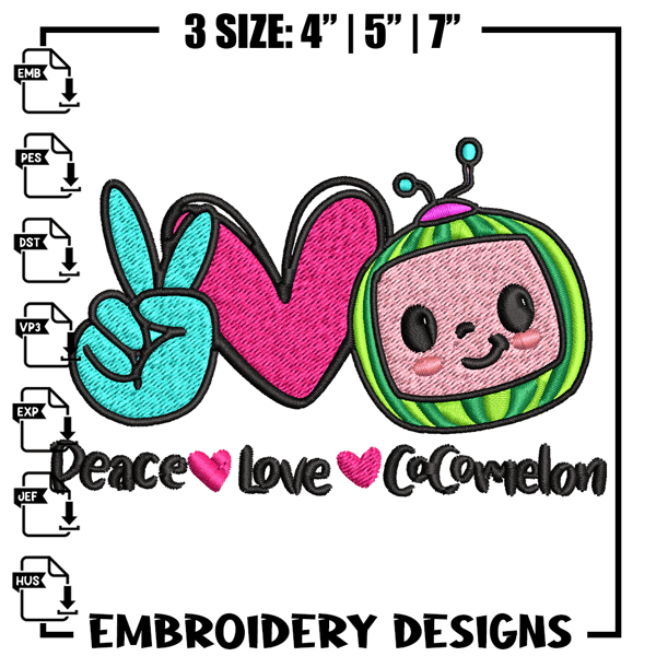 Cocomelon Logo Embroidery design, Cocomelon Embroidery, logo design, Embroidery File, logo shirt, Instant download..jpg