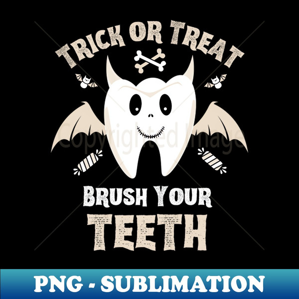 ER-71276_Trick or Treat Brush Your Teeth - Cute Tooth with Bat Wings and Devil Horns 9945.jpg