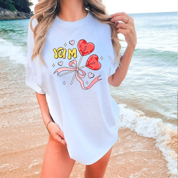 Candy Heart Shirt, Comfort Colors® Valentines Day Tee, Candy Heart T-shirt, Cute Hearts Shirts, Retro Love Shirt, Valentines Shirt for Women.jpg