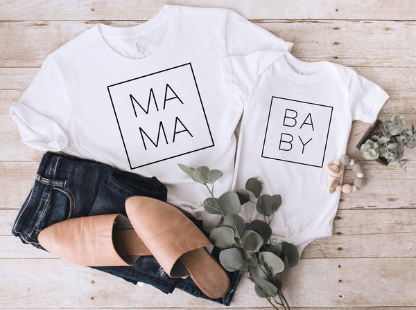 Mama Baby Shirt, Dada Baby T-Shirt, Dad Son Matching Tee, Mom Baby Matching Gift, Mother's Day T Shirt, Mother Shirts, Family Shirts.jpg