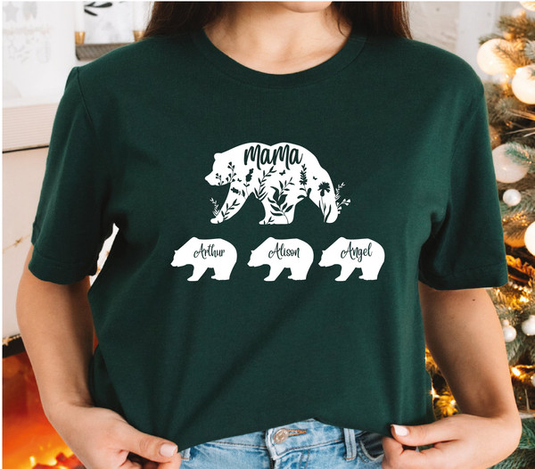 Personalized Mama Bear And Kids Bear Shirt, Mom Shirt With Children Names, Mother's Day Gift, Gift For Mother, Mom Tees LS732.jpg