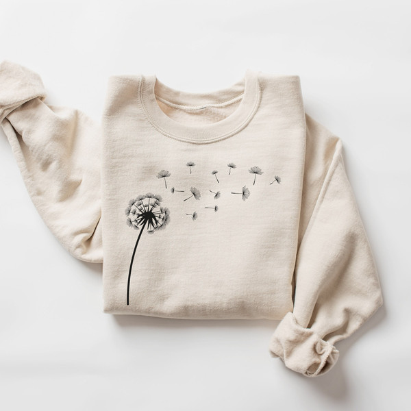 Dandelion Flower Sweatshirt, Wild Flower Shirt, Mothers Day Sweatshirt, Unique Mom Gift, Gift for Her, Christmas Gift For Mother, Mama Shirt.jpg