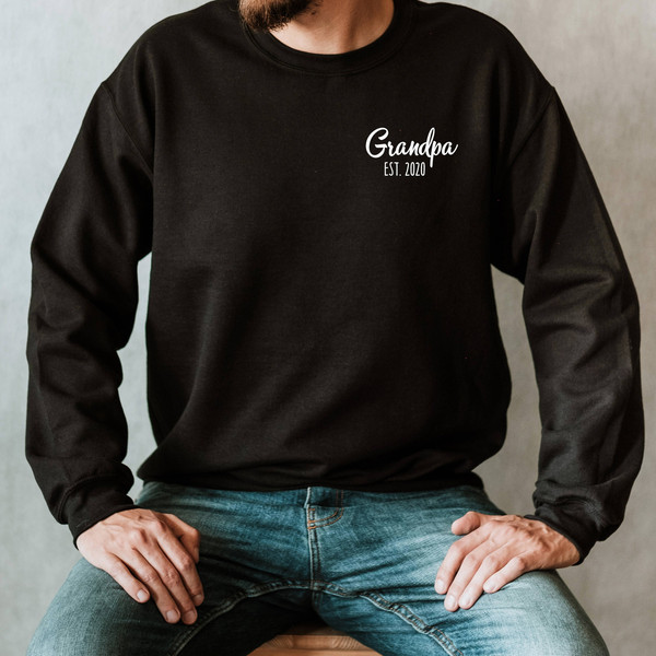 Grandpa Est 2024 Sweatshirt, Personalized New Grandpa Crewneck, First Time Grandpa Gift, New Grandpa Gift, Grandpop, New Grandpa Shirts.jpg