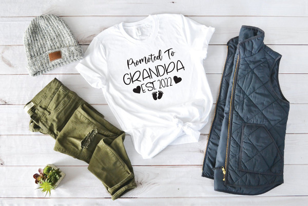 Promoted to Grandpa Shirt, Promoted to Grandma, Gift Shirt For Grandfather, Baby announcement, Father's Day Shirt, Dad Tee, Fathers Day Tee.jpg