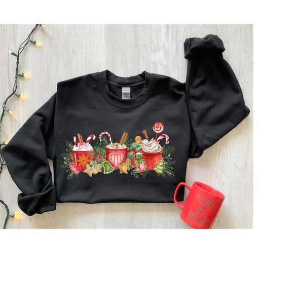 Christmas Coffee Sweatshirt, Christmas Shirt, Christmas Gift, Coffee Lover Gift Worker Winter Christmas Snowman Latte Co.jpg
