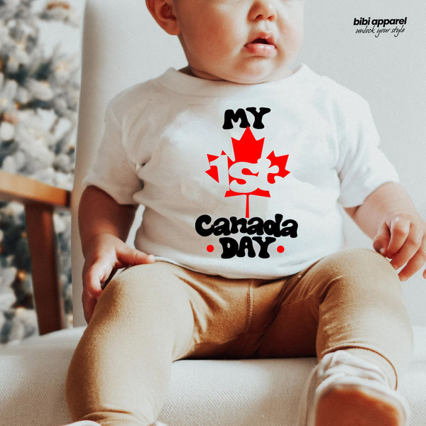 Canada Day Onesie, Baby Shower Gift, Iron on Vinyl, Onesie, Onesies, My First Canada Day Onesie..jpg