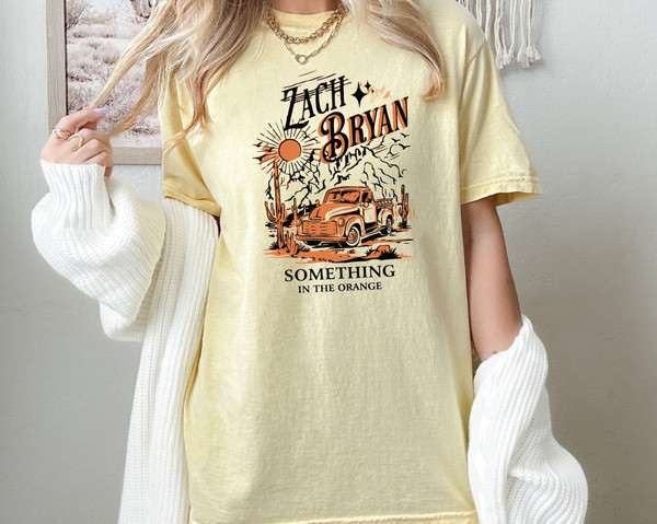 Comfort Colors® Zach Bryan Orange Shirt, Fan Gift, Country Apparel, Music Country Singer Shirt, Heartbreak Zach Clothing, Gift.jpg