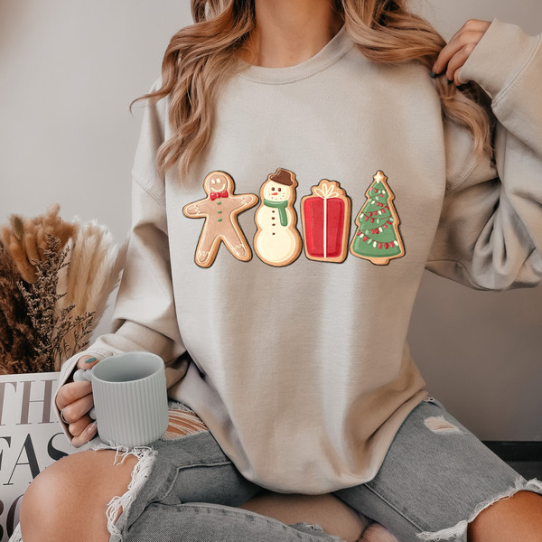 Gingerbread Cookies Sweatshirt, Christmas Shirt, Christmas Matching Sweatshirt, Family Shirt, Christmas Sweater, Xmas Shirt, Christmas Gift.jpg