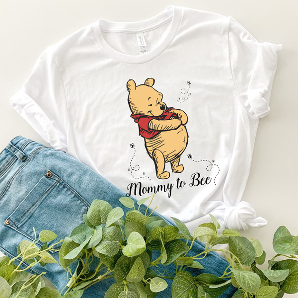 Mommy To Bee Shirt, Pregnancy Reveal Shirt, Mommy Shirt, Gift for Mom, Custom Mom Shirt, Mama Shirt, New Mom Gift, Disney Pooh, Mama bee.jpg