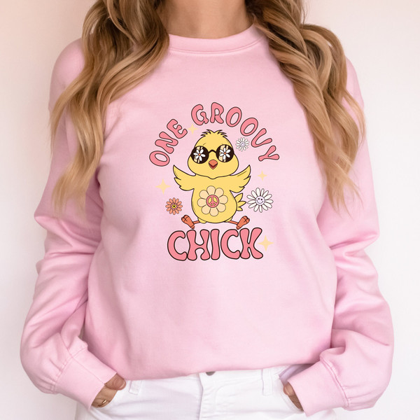 One Groovy Chick hoodie, Cute Animal Sweat, Funny Animal Sweat, One Groovy Chick Onesie,Chick Sweat, Groovy Chick,Vintage Sweat, Retro Sweat.jpg