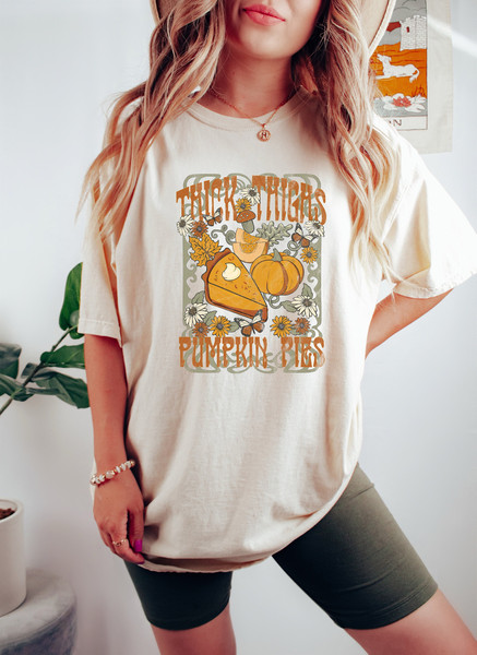 Thick Thighs Pumpkin Pies Shirt, Thanksgiving Pumpkin Pie Shirt, Pie Sweatshirt, Thanksgiving Gifts, Thankful Shirt, Pumpkin Crewneck.jpg