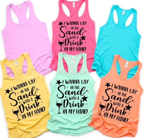 I Wanna Lay In The Sand Women'S Tank Top, Beach Gifts, Beach Lovers Gift, Summer Shirt, Work Out Tank Top, Beach Quotes, Summer Quotes.jpg
