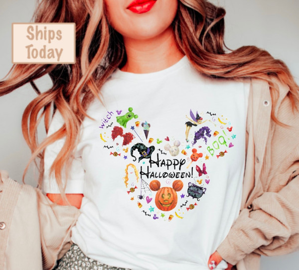 mouse and friends Characters Halloween Skeleton Shirt, Halloween Matching Shirt, magical halloween shirt, mouse halloween shirt.jpg