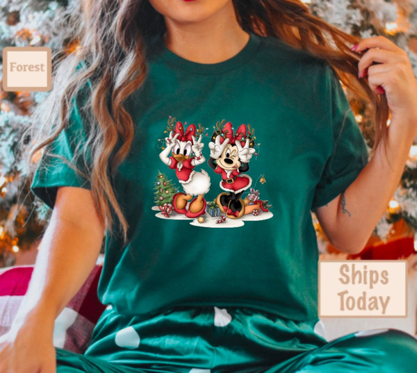 Vintage Minnie Daisy Christmas Shirt, Retro Disney Christmas Shirt, Disney Christmas Friends Shirt, Disneyland Shirt.jpg