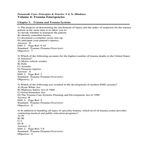 TEST BANK PARAMEDIC CARE- PRINCIPLES & PRACTICE, 5TH EDITION Volume 4 Trauma Emergencies BLEDSOE-1-10_00003.jpg