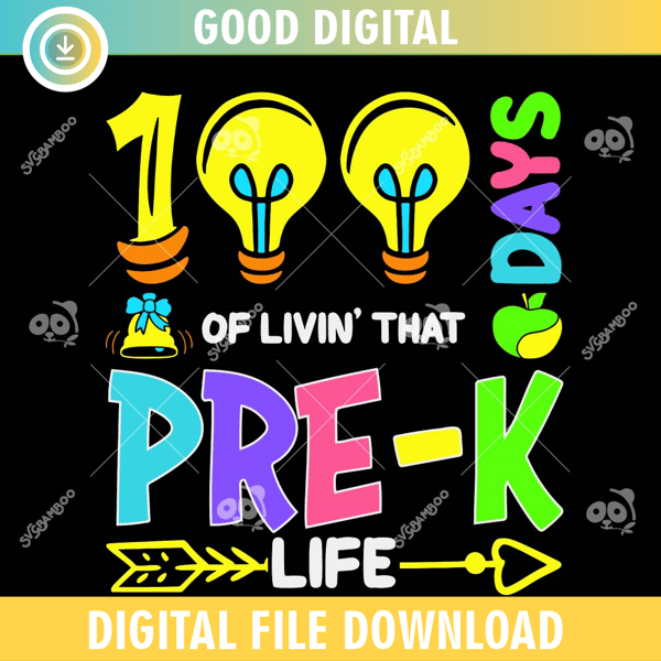 100 Days Of Living That Pre K Life SVG PNG.jpg