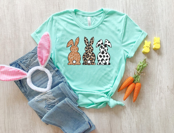 Leopard Bunnies Shirt, Bunny Cottontail Shirt, Easter Shirt, Easter Bunny Shirt, Kids Easter Shirt, Easter Carrot Shirt, Happy Easter Shirt.jpg