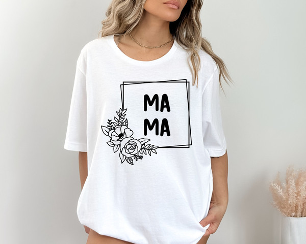 Mama Shirt, Floral Butterfly Mama Tee, Checkered Mama Shirt, Custom Mama Shirt, Gift For Mom, Butterfly Mama Sweartshirt.jpg