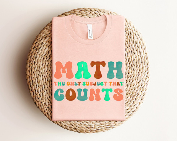 Math Teacher Shirt, Math The Only Subject That Counts Shirt, Funny Math Shirt, Math Teacher Gift, Math Lover Gift, Teacher Appreciation.jpg