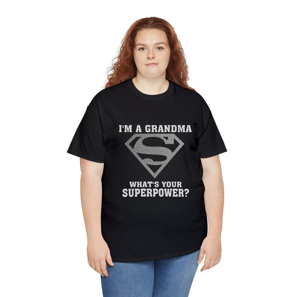 Super Grandma Shirt. Super Grandma Women_s Superpower Shirt -I_m a Grandma What_s Your Superpower Glitter Superman Superpower Tee copy.jpg