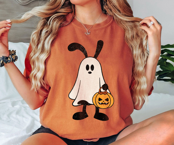 Oswald Creepy Rabbit Wear Ghost Costume Trick Or Treat 90s Retro Not So Scary Halloween Party Shirt Gift Ideas Men Women.jpg