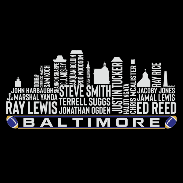 Baltimore Football Team All Time Legends Baltimore City Skyline SVG.png
