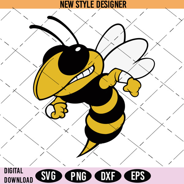 Hornet Bee Mascot Svg.jpg