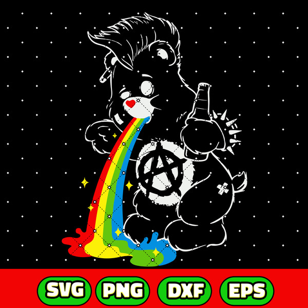 party care bear svg - punk rock care bear png -anti-care bear instant download.jpg