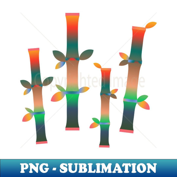 Colorful, tie-dye Bamboo's - Professional Sublimation Digital Download
