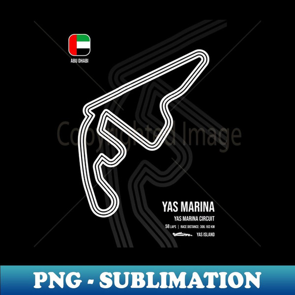 Abu Dhabi Race Track (Bu0026W) - Creative Sublimation PNG Download