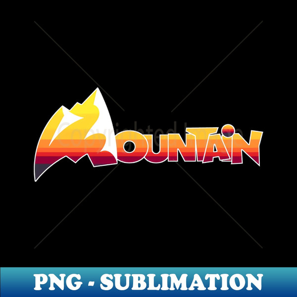mountain sunset icon - Modern Sublimation PNG File - Bring Your Designs to Life