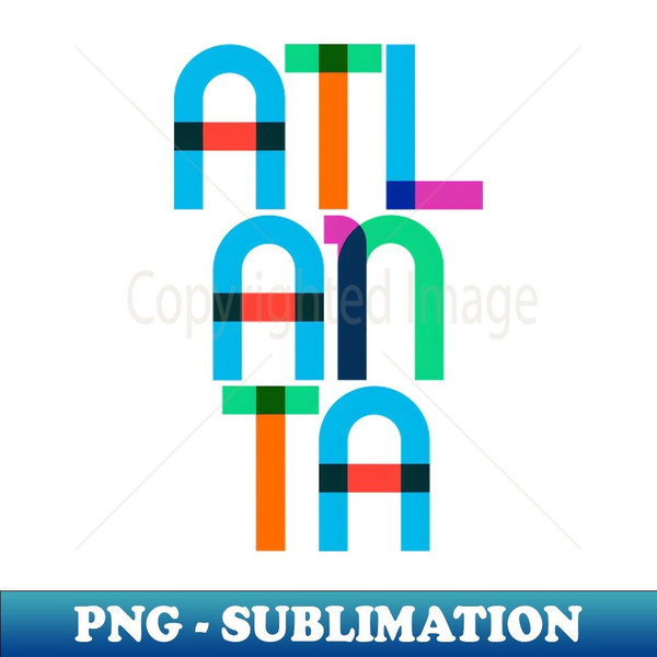Atlanta United States Pop Art Letters - High-Resolution PNG Sublimation File