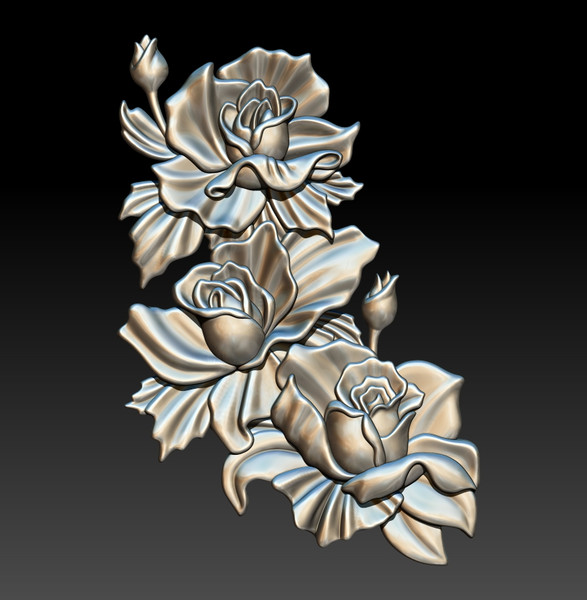 3D STL Model file  Rose buds