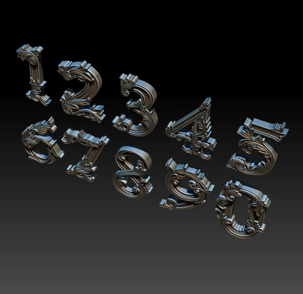 3D Model STL file Numbers