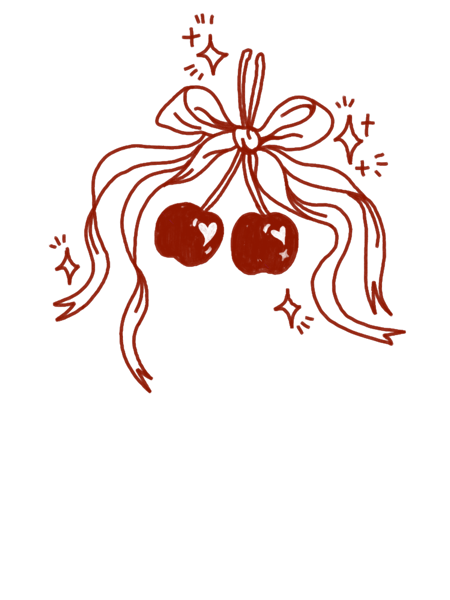 Red Cherries with Sparkles and Ribbon Bow.png
